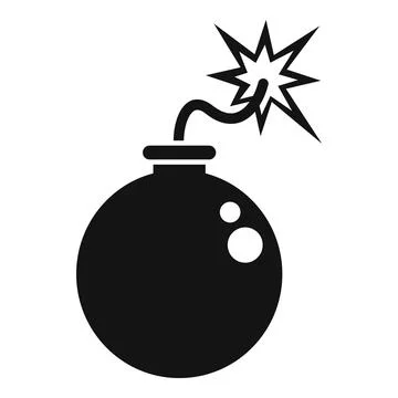 Malware bomb icon simple vector. Error threat Stock Illustration