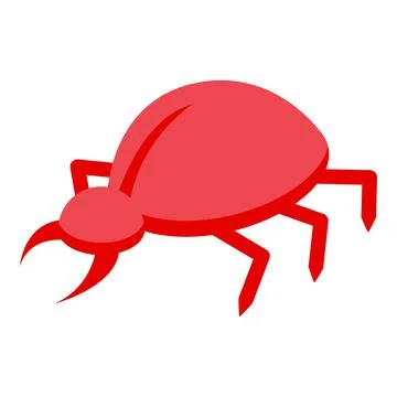 Malware bug icon, isometric style Stock Illustration