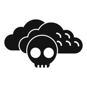 Malware cloud data icon simple vector. Virus error Stock Illustration