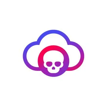 Malware in cloud vector icon Illustrazione stock
