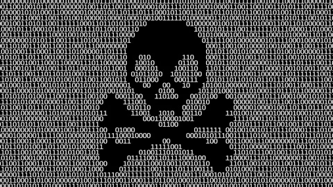 Malware code binary numbers Stock Footage 170264390