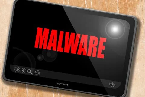 Malware computer background Illustrazione stock