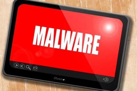 Malware computer background Illustrazione stock
