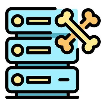 Malware computer icon color outline vector Illustrazione stock