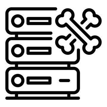 Malware computer icon, outline style Stock-Illustration