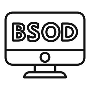 Malware computer icon outline vector. Security alert Stock Illustration