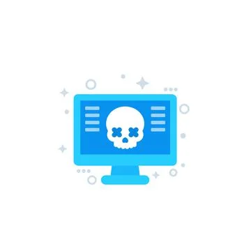 Malware, computer virus icon 스톡 일러스트