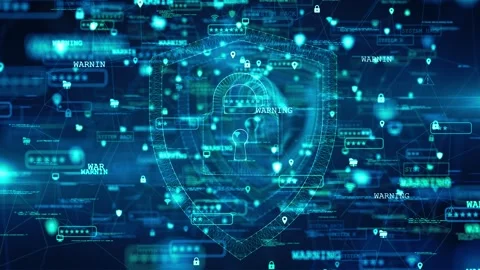 Malware Cybercrime Firewall Data Protection System Hackers Stock Footage 305623316