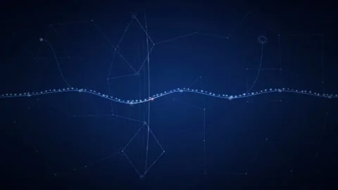 Malware Detection and Removal in Blue Data Stream, Cybersecurity Animation 動画素材 347184538