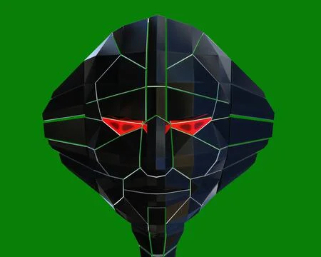 Malware face closeup 스톡 일러스트