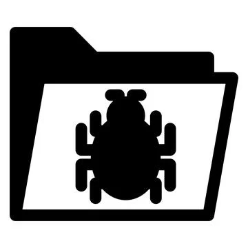 Malware glyph icon vector illustration isolated on white background Illustrazione stock