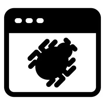 Malware glyph icon vector illustration isolated on white background Stock Illustration