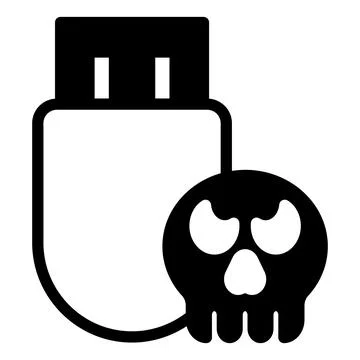 Malware glyph icon vector illustration isolated on white background Stock Illustration