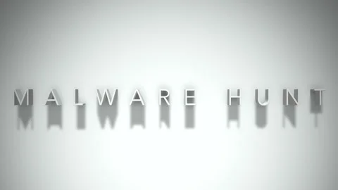 Malware hunt 3D title animation white text on a white background Stock Footage 299823672