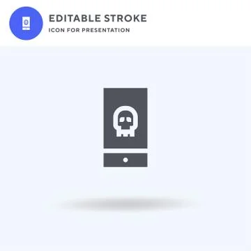 Malware icon vector, filled flat sign, solid pictogram isolated on white, log Stock Illustration