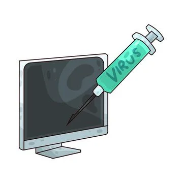 Malware Injection illustration Stock Illustration