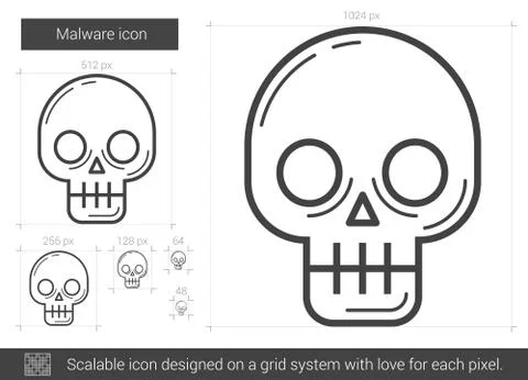 Malware line icon イラスト素材