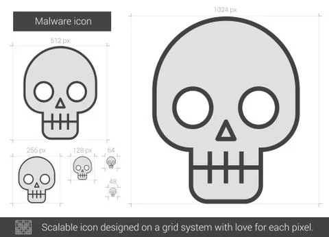 Malware line icon イラスト素材