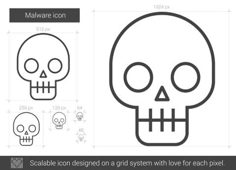 Malware line icon. イラスト素材