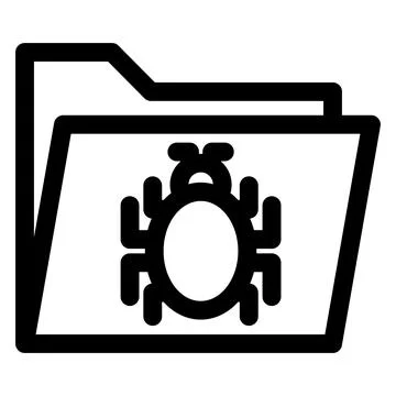 Malware line icon vector illustration isolated on white background Stock Illustration