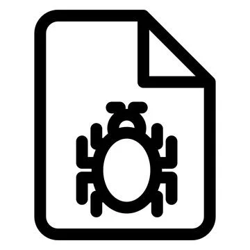 Malware line icon vector illustration isolated on white background Stock Illustration
