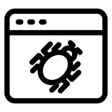 Malware line icon vector illustration isolated on white background Stock Illustration