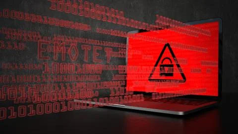 Malware Notebook Data Illustrazione stock