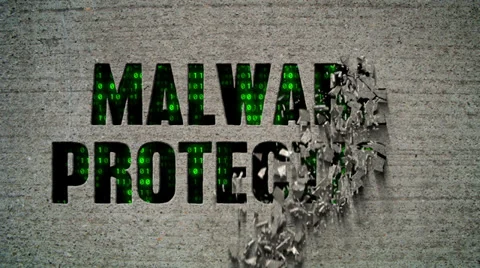 Malware Protection Crumbling Wall Stock Footage 39656466