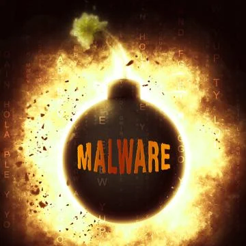 Malware Scammer Security Shield Safety 3d Rendering Stock Illustration