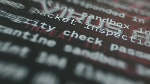 Malware Scan Code and Memory Register Closeup Stock Footage 337883401