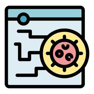 Malware scanning website for virus and threat detection Illustrazione stock