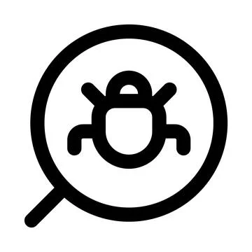 Malware searching icon. Editable line icon. Professional and modern outline.. Stock Illustration