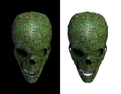 Malware skull Illustrazione stock