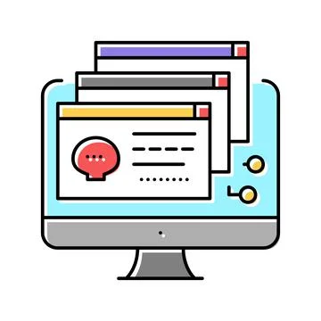 Malware software color icon vector illustration Stock-Illustration