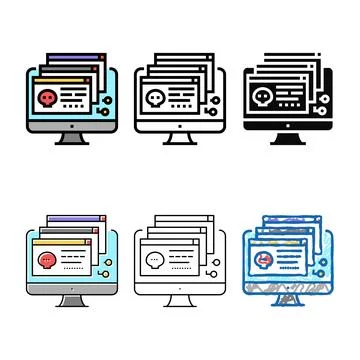 Malware software concepts color icon vector Stock Illustration
