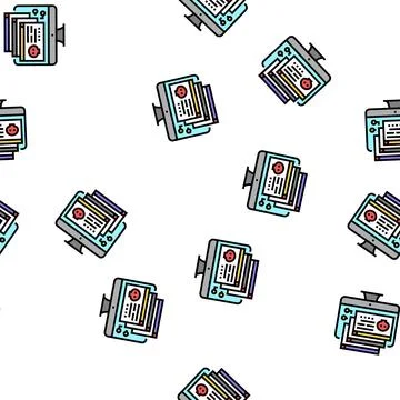 Malware software vector seamless pattern Stock Illustration