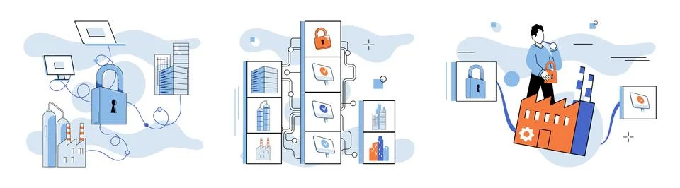 Malware spyware virus. Warnings help users identify potential security risks and Stock Illustration