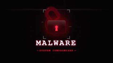 Malware System Compromised Digital Security Concept 스톡 동영상 336617642