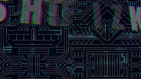 Malware text against microprocessor in background Stockbeeldmateriaal 134850652