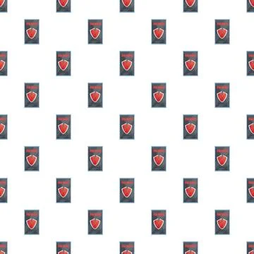 Malware threat detected with red shield pattern イラスト素材