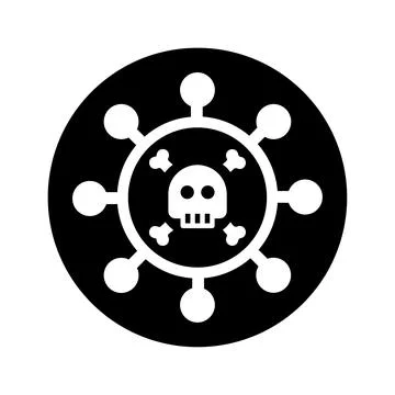 Malware, threat, harmful virus icon Stock Illustration