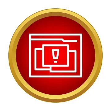 Malware virus alert pop up window icon Illustrazione stock
