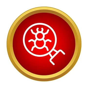 Malware virus bug searching analysis icon concept 库存插图