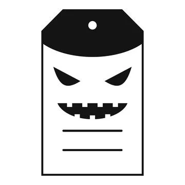 Malware virus data security tag icon Stock Illustration