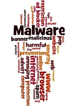 Malware, word cloud concept 스톡 일러스트