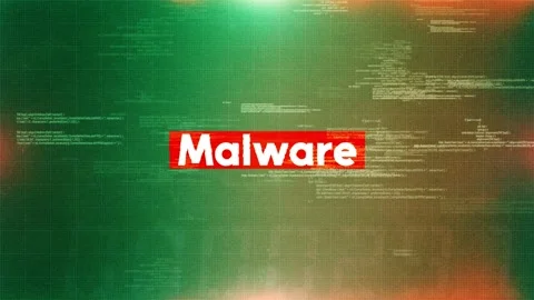 Malware word in hacking and cybersecurity Stock Footage 318781487
