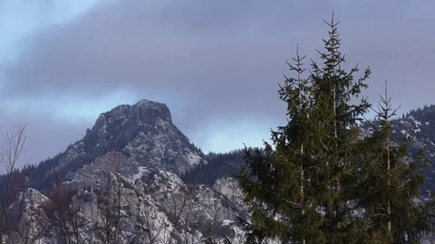 Malý Rozsutec  in the winter. Stock-Footage 84934707
