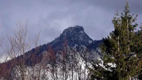 Malý Rozsutec  in the winter. Stock Footage 84968995