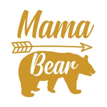 Mama Bear vector typography t-shirt design, tee print, t-shirt design Stock Illustration