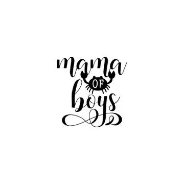 Mama of boy. Vector illustration on white background. Mother's Day. Stock-Illustration